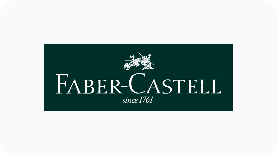A stationary brand supplies art, coloring and erasers - Faber Castell